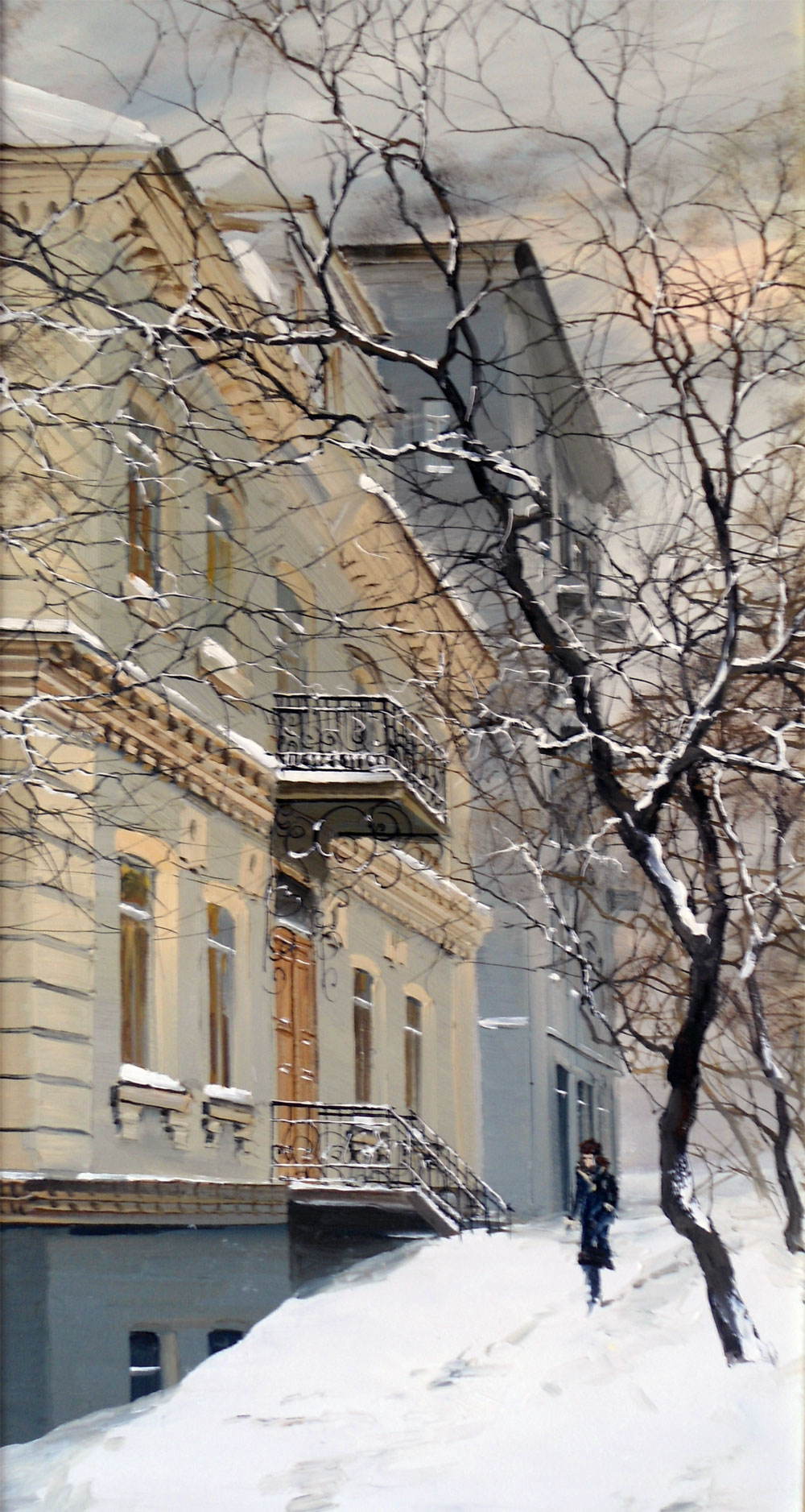 Старинный дом №13 на ул. Уборевича (ранее ул. Суйфунская), Владивосток. Картина Юрия Редозубова